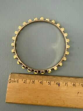 BRACELET -GOLD TONE METAL WITH TOUCH OF YELLOW